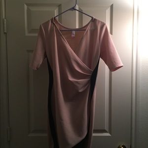 Pink and black dress